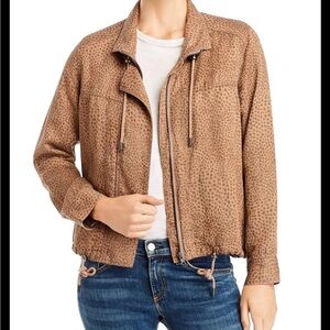 Rails Tennessee Linen Blend Animal Print Spots Jacket. Size Medium
